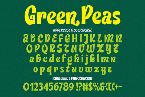 Green Peas - Decorative Font Font Four Lines Std. 