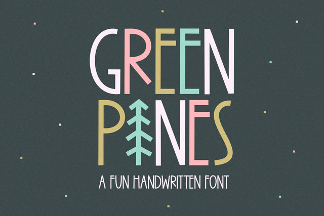 Green Pines - Fun Handwritten Font SVG KA Designs 