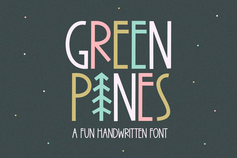 Green Pines - Fun Handwritten Font SVG KA Designs 