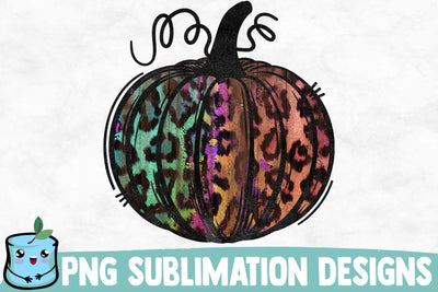 Green Purple Leopard Sublimation Pumpkin Sublimation MintyMarshmallows 