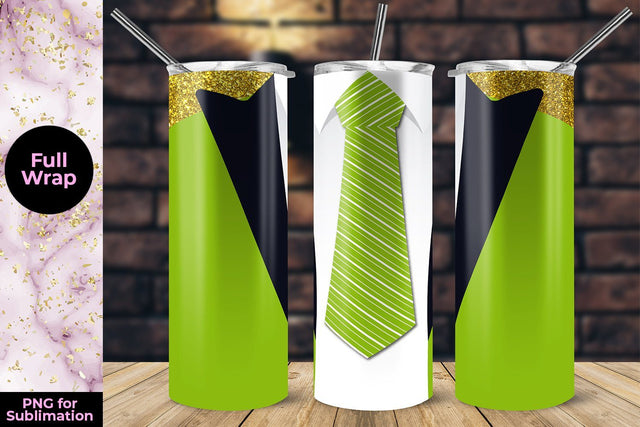 Green Suit 20oz Skinny Tumbler Wrap Sublimation Template Sublimation Sublimatiz Designs 