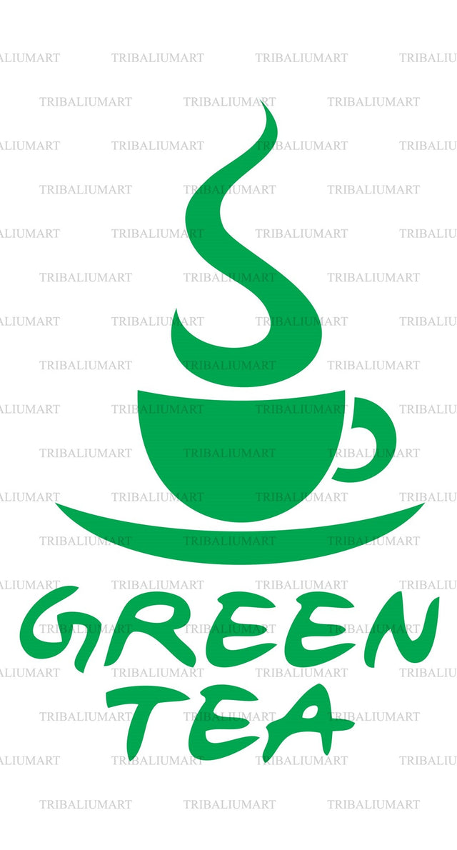Green tea design SVG TribaliumArtSF 