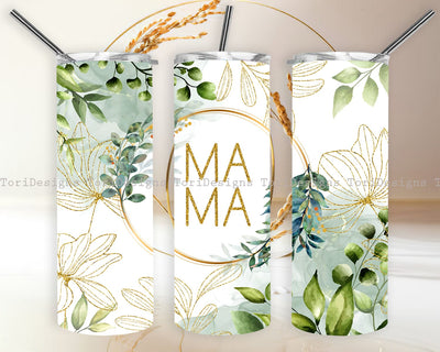 Green Watercolor Florals Mama Sublimation Designs Sublimation ToriDesigns 