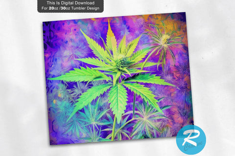 Green Weed 20 oz / 30 oz Tumbler PNG Sublimation Regulrcrative 
