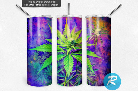 Green Weed 20 oz / 30 oz Tumbler PNG Sublimation Regulrcrative 