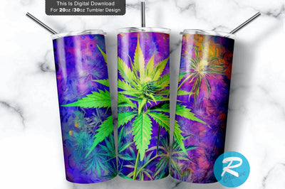 Green Weed 20 oz / 30 oz Tumbler PNG Sublimation Regulrcrative 