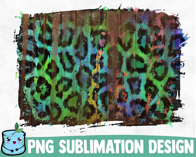 Green Wooden Leopard Sublimation Background SVG MintyMarshmallows 