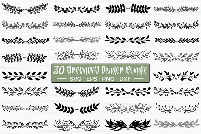 Greenery Leaf Divider Svg Bundle SVG SH_Tee store 