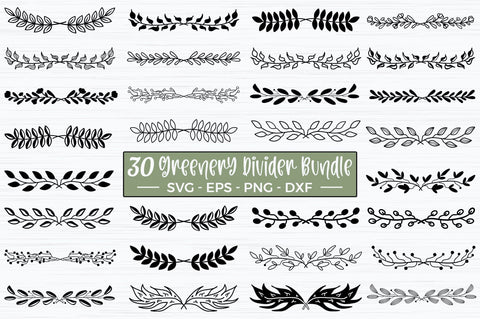 Greenery Leaf Divider Svg Bundle SVG SH_Tee store 