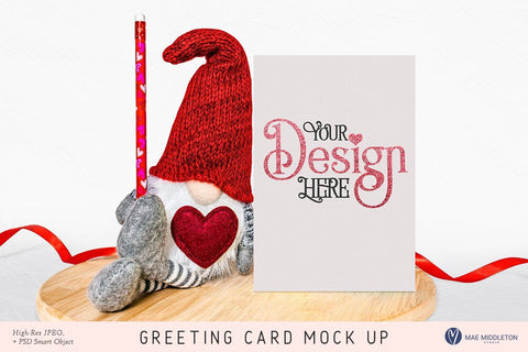 Greeting Card mock up for Valentine's Day Mock Up Photo Mae Middleton Studio 
