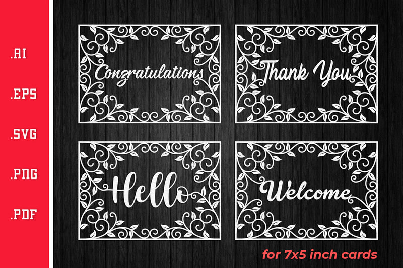 Greeting Cards Cut Files SVG 1 SVG Slim Studio 