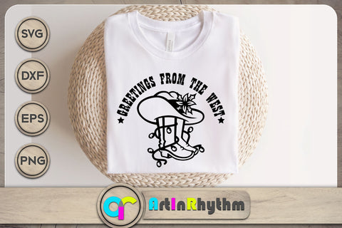 Greetings from the west SVG / Texas Country Christmas SVG SVG Artinrhythm shop 