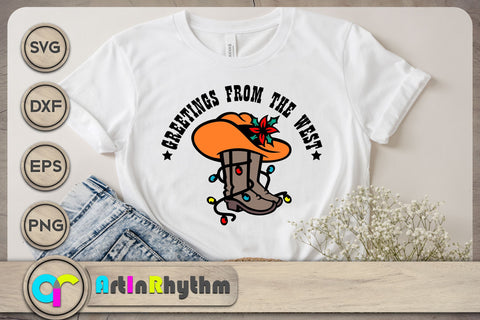 Greetings from the west SVG / Texas Country Christmas SVG SVG Artinrhythm shop 