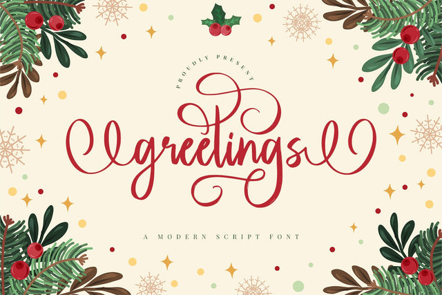Greetings - Modern Script Font Font Alpaprana Studio 