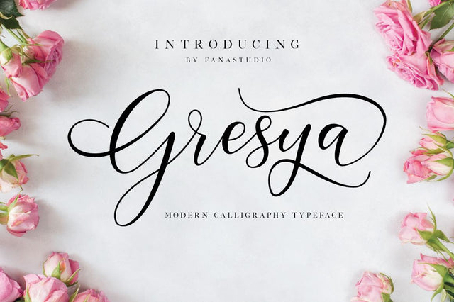 Gresya Script Font Anastasia 