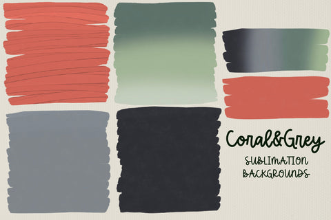 Grey, Coral and Green Sublimation Backgrounds Sublimation Illuztrate 