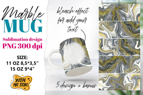 Grey marble sublimation mug wrap bundle.Fluid art PNG design Sublimation Yustaf Art Store 
