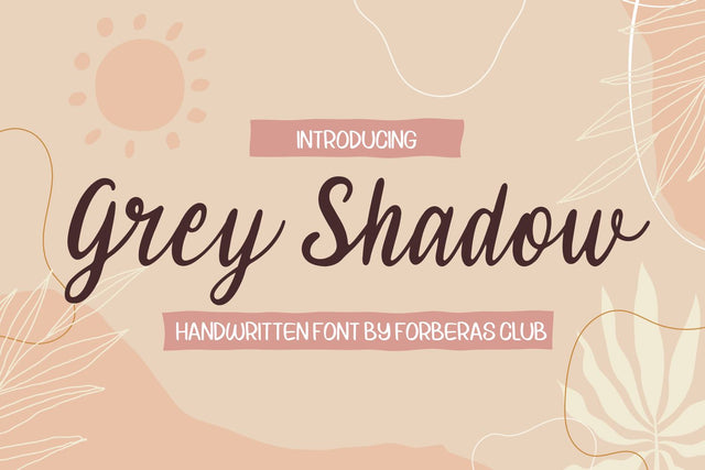 Grey Shadow Font Forberas 