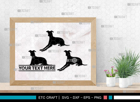 Greyhound Dog Monogram, Greyhound Dog Silhouette, Greyhound Svg, Dog Svg, Greyhound Roaching, SB00276 SVG ETC Craft 