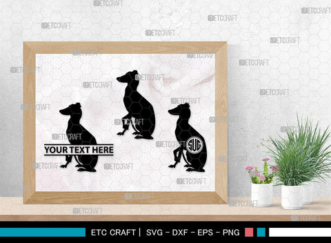 Greyhound Dog Monogram, Greyhound Dog Silhouette, Greyhound Svg, Dog Svg, Greyhound Roaching, SB00276 SVG ETC Craft 