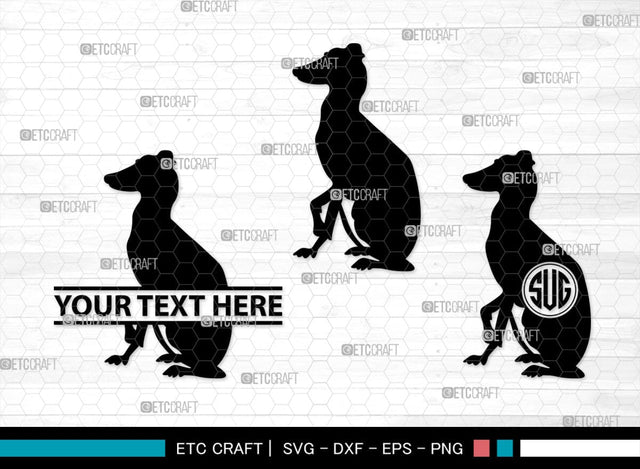 Greyhound Dog Monogram, Greyhound Dog Silhouette, Greyhound Svg, Dog Svg, Greyhound Roaching, SB00276 SVG ETC Craft 