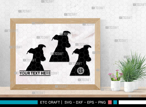 Greyhound Dog Monogram, Greyhound Dog Silhouette, Greyhound Svg, Dog Svg, Greyhound Roaching, SB00276 SVG ETC Craft 