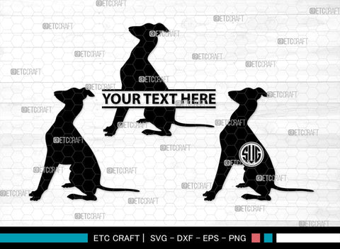 Greyhound Dog Monogram, Greyhound Dog Silhouette, Greyhound Svg, Dog Svg, Greyhound Roaching, SB00276 SVG ETC Craft 