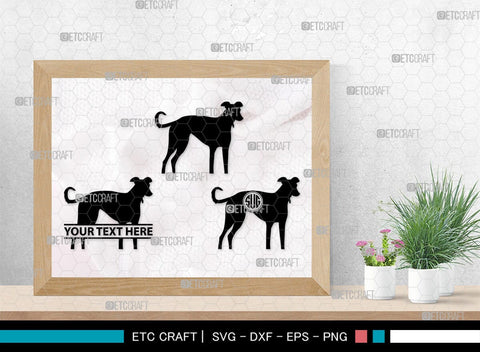 Greyhound Dog Monogram, Greyhound Dog Silhouette, Greyhound Svg, Dog Svg, Greyhound Roaching, SB00276 SVG ETC Craft 