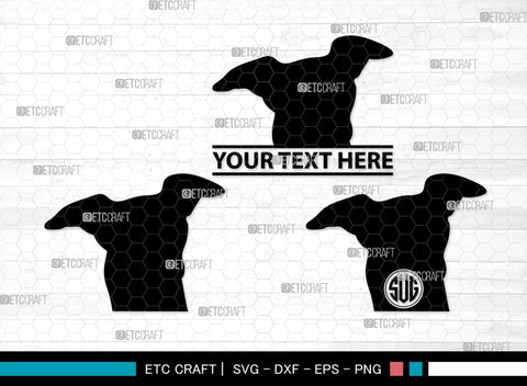 Greyhound Dog Monogram, Greyhound Dog Silhouette, Greyhound Svg, Dog Svg, Greyhound Roaching, SB00276 SVG ETC Craft 