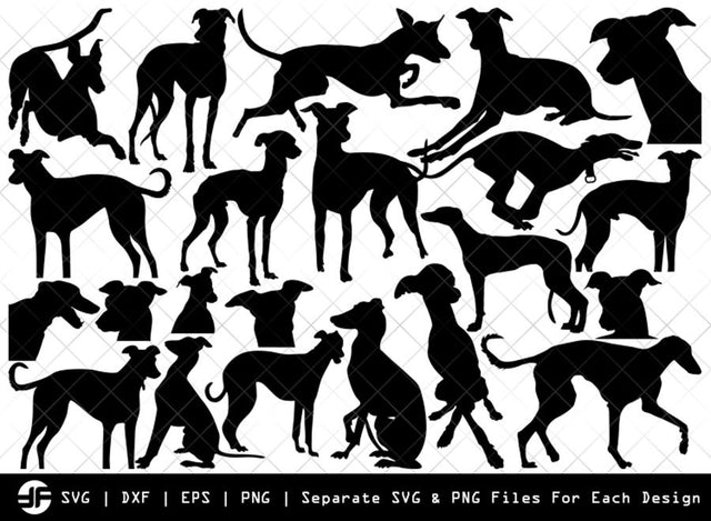 Greyhound Dog SVG | Animal | Silhouette Bundle | Cut File SVG ETC Craft 