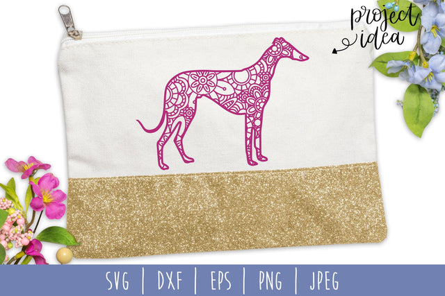 Greyhound Mandala Zentangle SVG SavoringSurprises 