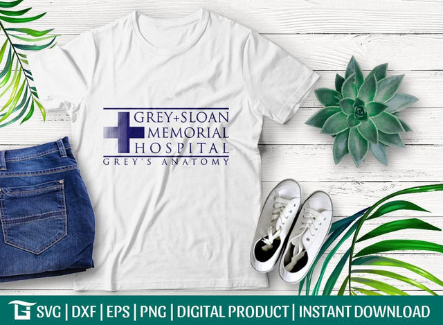 Grey+Sloan Memorial Hospital Svg Cut File, Greys Anatomy Svg, Hospital Svg, Tshirt Design, SVG ETC Craft 