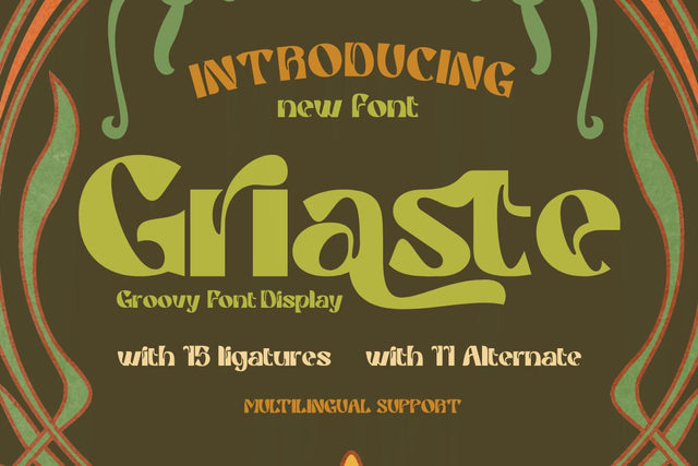 Griaste | Groovy Retro Font Font twinletter 
