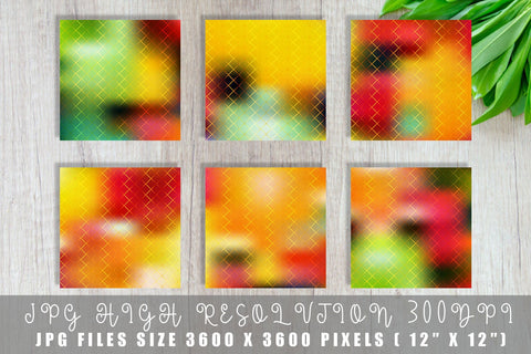 Grid pattern digital paper with gradient bright color background Digital Pattern artnoy 