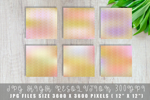 Grid pattern digital paper with gradient orange color background Digital Pattern artnoy 