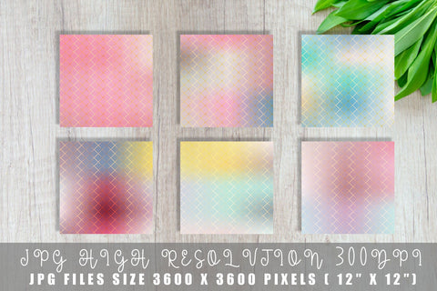 Grid pattern digital paper with gradient pink color background Digital Pattern artnoy 