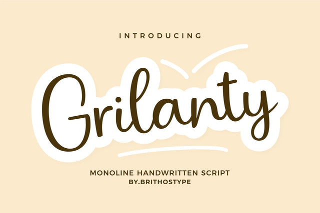 Grilanty Font Brithos Type 