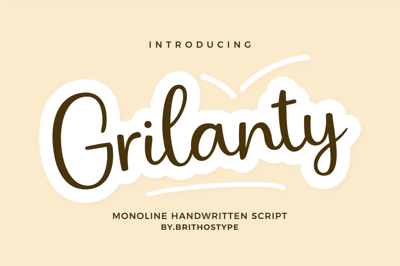 Grilanty Font Brithos Type 