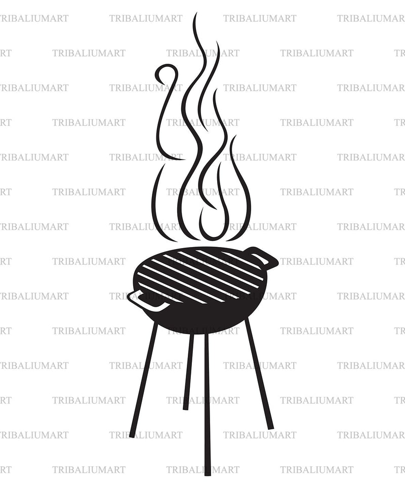 Grill Cook Out. Cut files for Cricut. Clip Art silhouettes (eps, svg