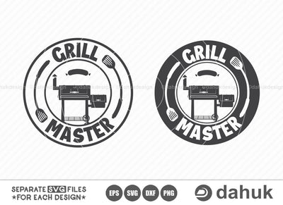 Grill Master SVG, Grilling SVG, BBQ svg, Barbecue Grill svg, Grillers Svg, BBQ Time Svg, Smoker Svg, Grill Master, King Of The Grill, Queen of the grill, Cut file, for silhouette, svg, eps, dxf, png, clipart cricut design space, vinyl cut files SVG dahukdesign 