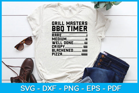 Grill Masters Bbq Timer Rare Medium Well Done Crispy Blackened Pizza SVG PNG PDF Cut File SVG Creativedesigntee 