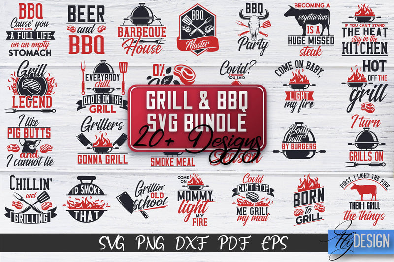 Grill SVG Bundle | BBQ SVG bundle | Funny Father’s Day Svg v.1 SVG Fly Design 