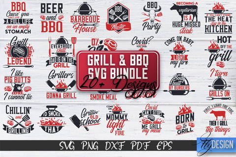 Grill SVG Bundle | BBQ SVG bundle | Funny Father’s Day Svg v.1 SVG Fly Design 