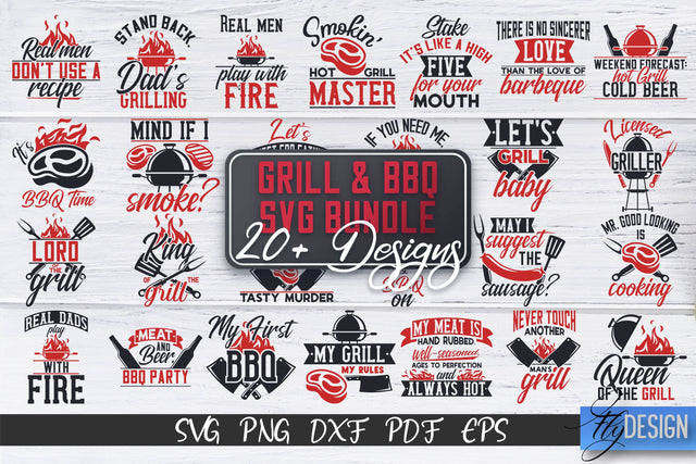 Grill SVG Bundle | BBQ SVG bundle | Funny Father’s Day Svg v.2 SVG Fly Design 
