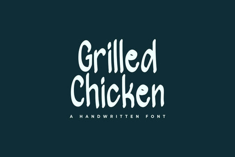 Grilled Chicken - A Handwritten Font Font love script 