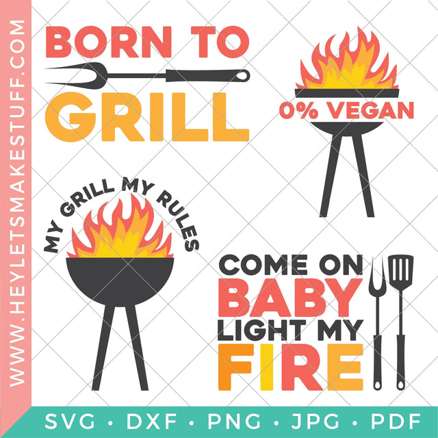Grilling BBQ Bundle SVG Hey Let's Make Stuff 
