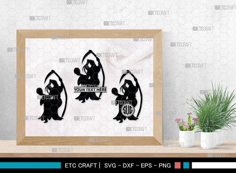 Grim Reaper Girl Monogram, Grim Reaper Silhouette, Grim Reaper Girl SVG, Death Svg, Halloween Svg, SB00366 SVG ETC Craft 