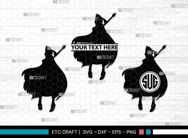 Grim Reaper Girl Monogram, Grim Reaper Silhouette, Grim Reaper Girl SVG, Death Svg, Halloween Svg, SB00366 SVG ETC Craft 