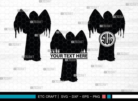 Grim Reaper Monogram, Grim Reaper Silhouette, Grim Reaper SVG, Death Svg, Halloween Svg, SB00365 SVG ETC Craft 