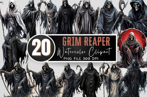 Grim Reaper Sublimation Clipart Bundle Sublimation Regulrcrative 
